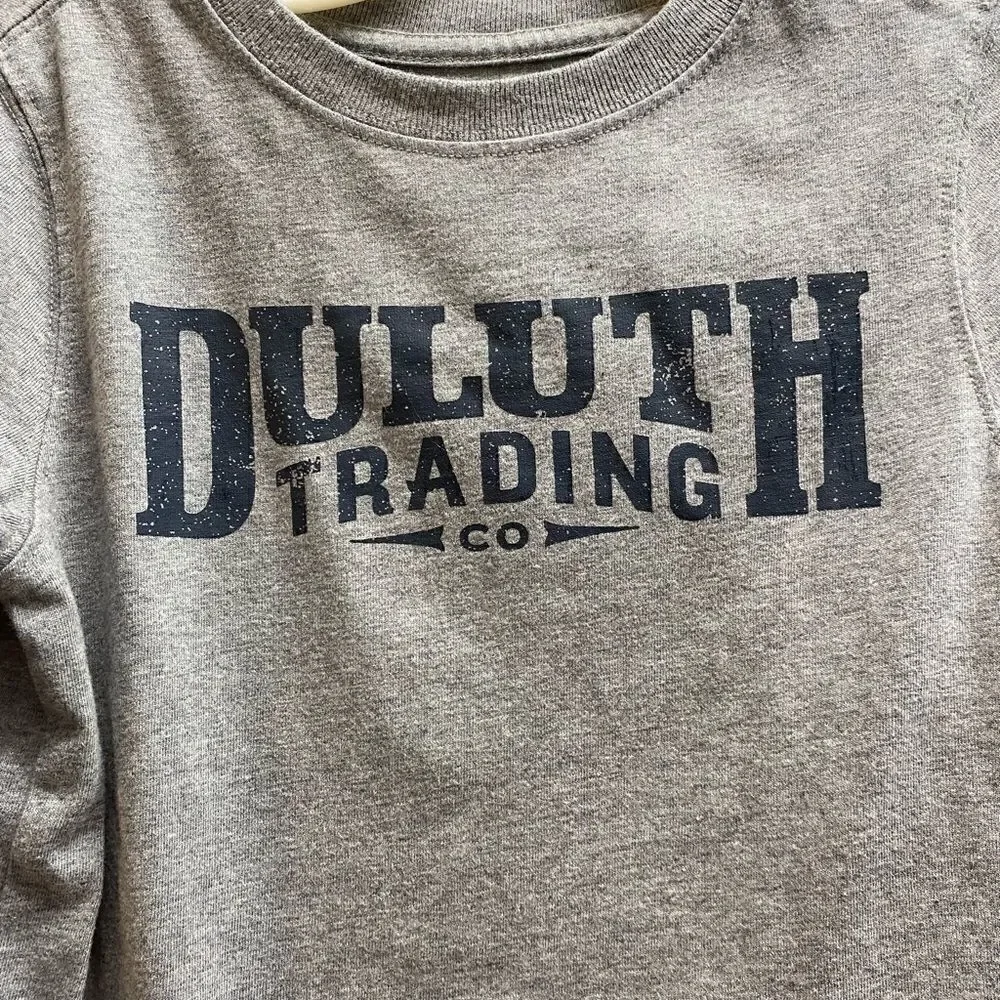 Boys Duluth trading Company gray long sleeve T-shirt